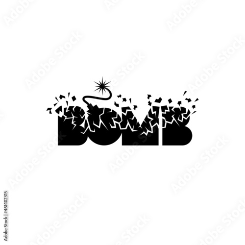 Bomb explosion, creative logo design.