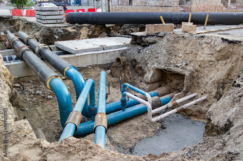 Laying of underground utilities (Russia)