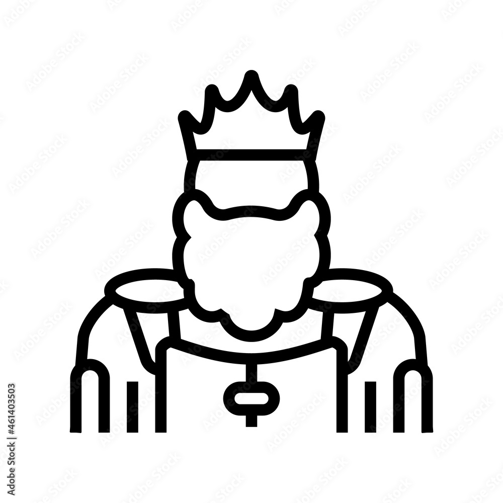 king kingdom line icon vector. king kingdom sign. isolated contour symbol black illustration king kingdom line icon vector. king kingdom sign. isolated contour symbol black illustration