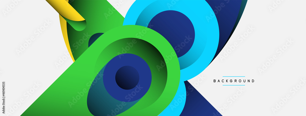 Abstract background. Minimal geometric circles and round style shapes with deep shadow effects. Trendy technology business template for wallpaper banner or background Abstract background. Minimal geometric circles and round style shapes with deep shadow effects. Trendy technology business template for wallpaper banner or background