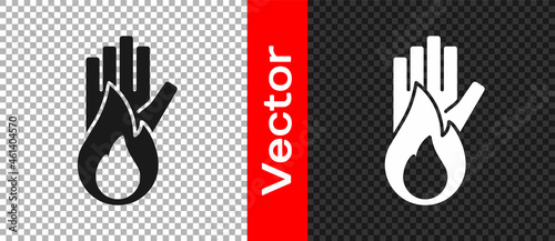 Photos Black No fire icon isolated on transparent background