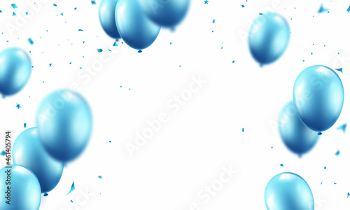 blue balloon celebration background festive balloons Illustration in vector format