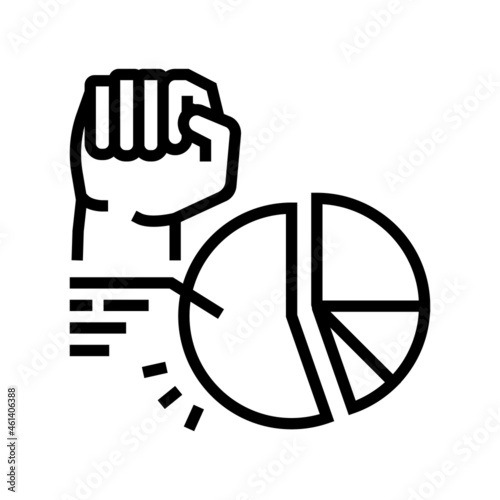 majority rule line icon vector. majority rule sign. isolated contour symbol black illustration