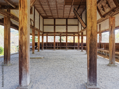 Wooden construction indoor Japan Architecture details