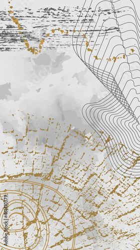 Creative concept flyer layout with tree growth rings.