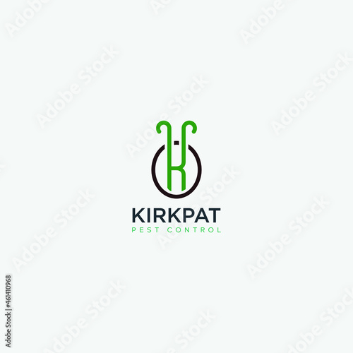 insect repellent logo simple and modern monogram K letter logo