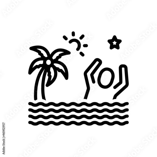 Black line icon for situations