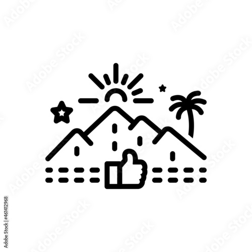 Black line icon for awesome