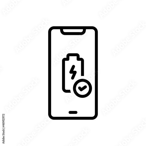 Black line icon for fully