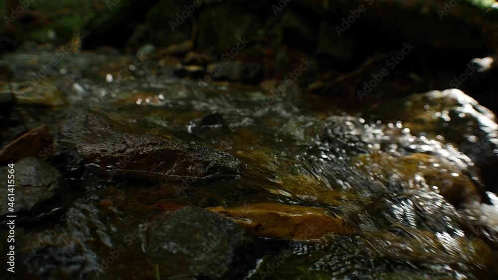 River running through forest and mountain in Japan.