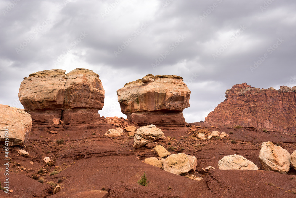 Fototapeta premium on the road Scenic Byway in Capitol Reef National Park in United States of America