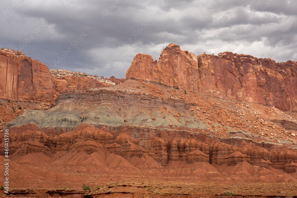 on the road Scenic Byway in Capitol Reef National Park in United States of America