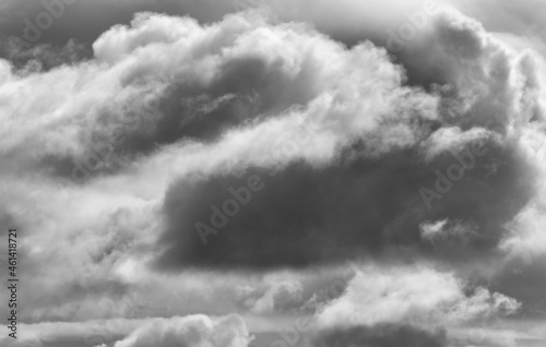 An Unique Form of Cloudy Clouds as Monochrome