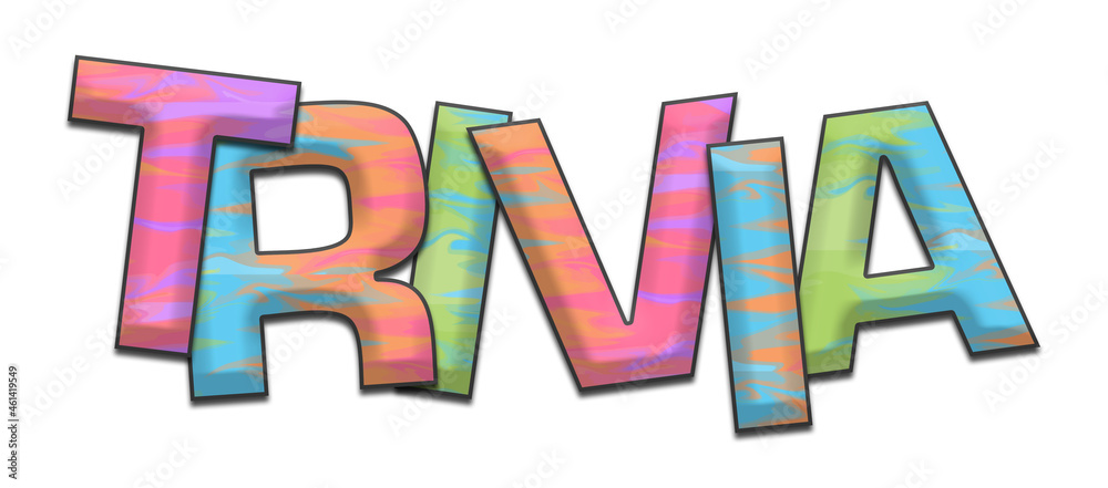 Trivia Paint Letters Isolated Colorful Trivia Paint Letters Isolated Colorful