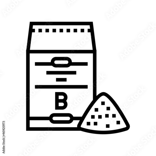 barley flour bag line icon vector. barley flour bag sign. isolated contour symbol black illustration