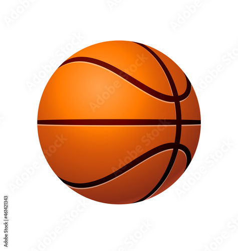 stylized shaded classic orange basketball