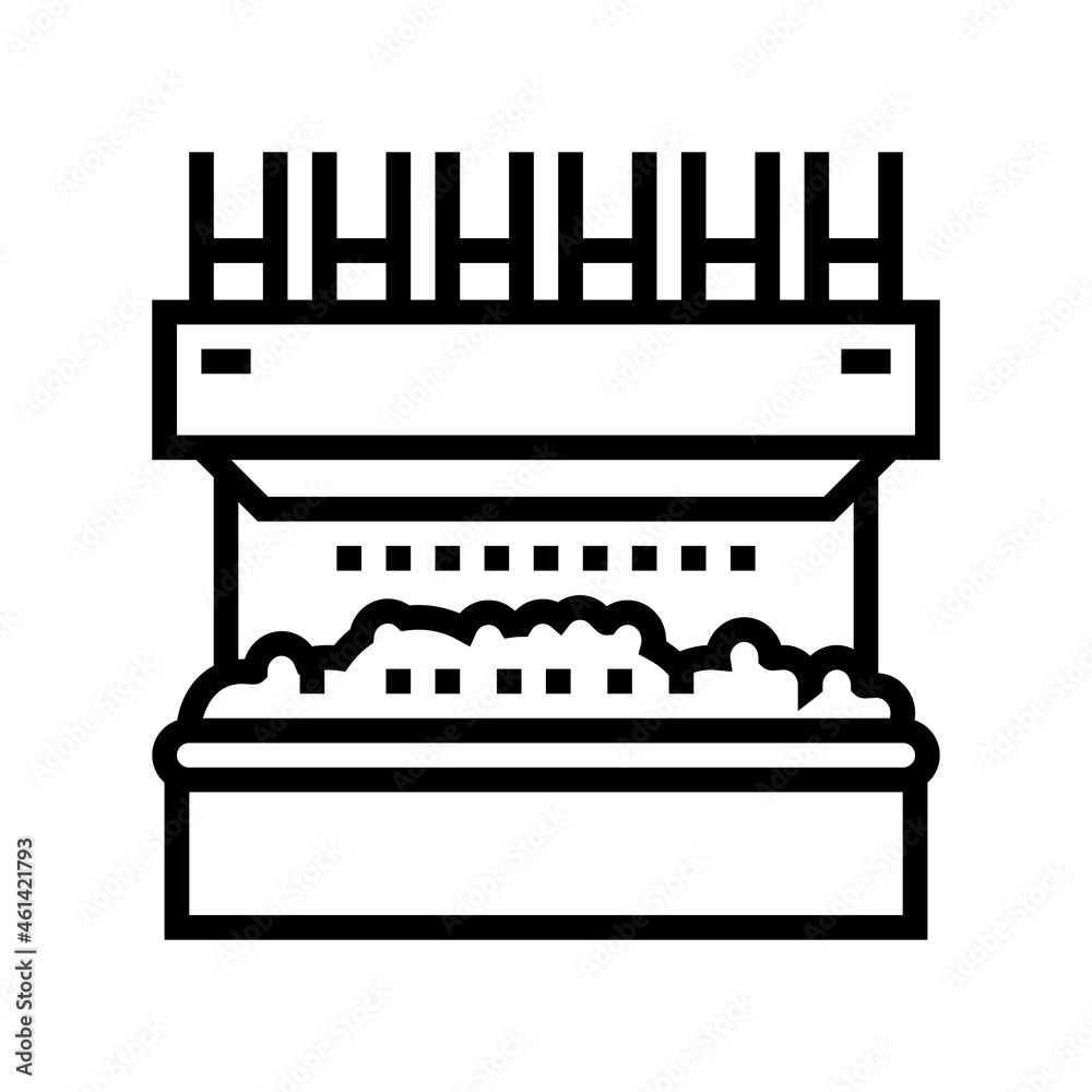screening plant machine line icon vector. screening plant machine sign. isolated contour symbol black illustration
