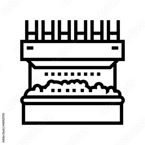screening plant machine line icon vector. screening plant machine sign. isolated contour symbol black illustration