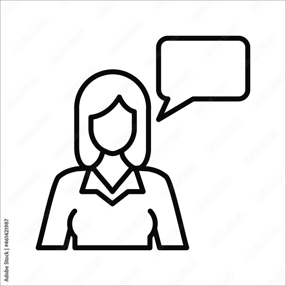 Chat, speak sign, talk icon Communication concept on white background Chat, speak sign, talk icon Communication concept on white background