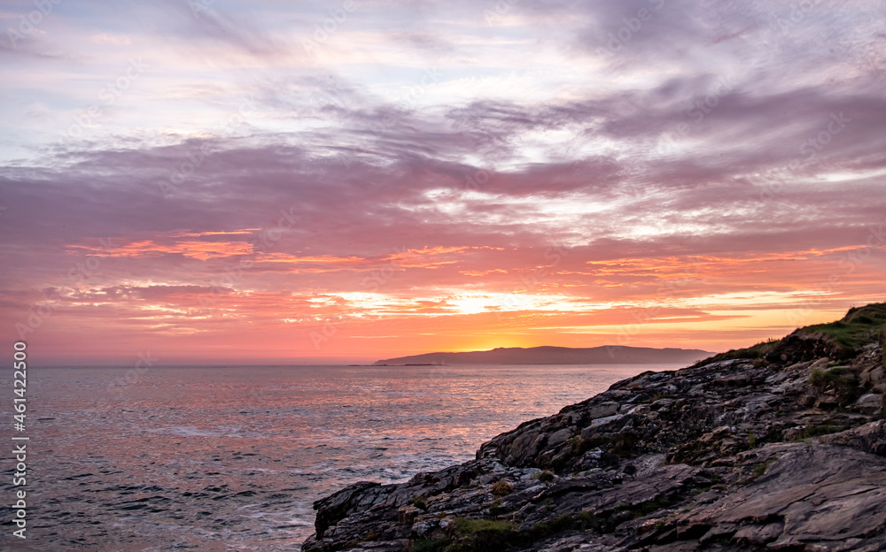 Sunset above Aran Island - Arranmore - County Donegal, Ireland.