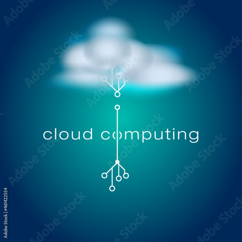 Cloud computing - internet service connected symbol