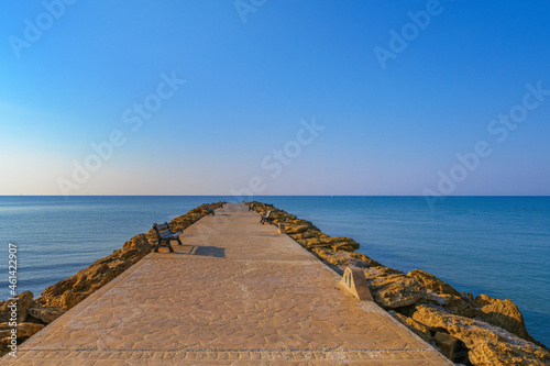 footbridge into the sea