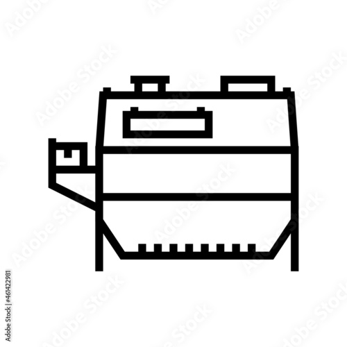 wheat grain cleaning machine line icon vector. wheat grain cleaning machine sign. isolated contour symbol black illustration