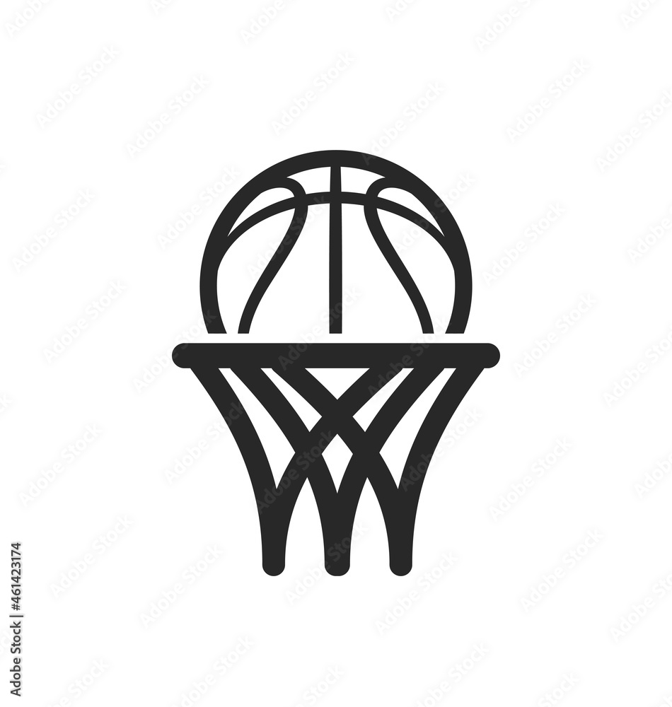 © Marty's Art - basketball logo simple stylized line drawing © Marty's Art - basketball logo simple stylized line drawing