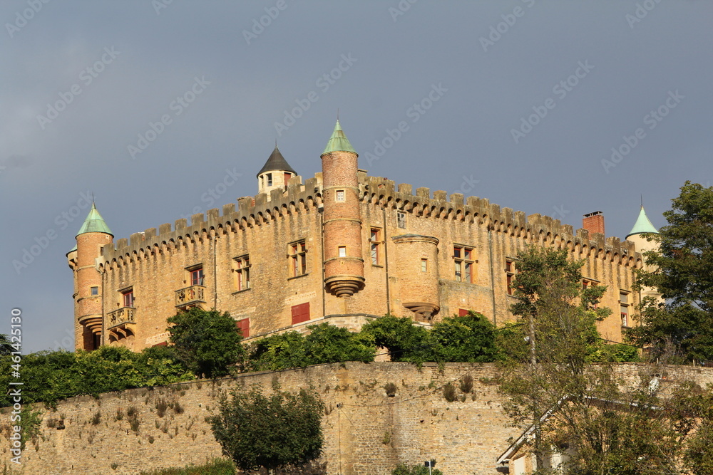 Beaujolais, château de Montmelas, vigne, vignoble, château de princesse, pierre dorée, lumière, 