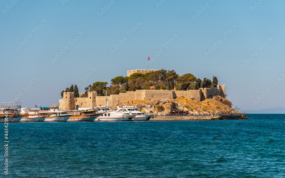 Kusadasi Castle on Pigeon Island in Turkey