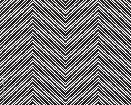 Zigzag black lines, seamless pattern, graphic design 