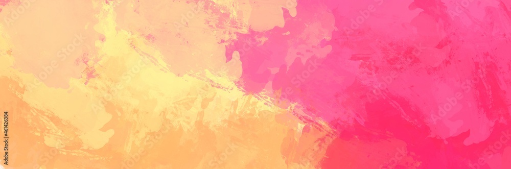 Abstract painting art with pink, light brown, and orange paint brush for presentation, website background, halloween poster, wall decoration, or t-shirt design.