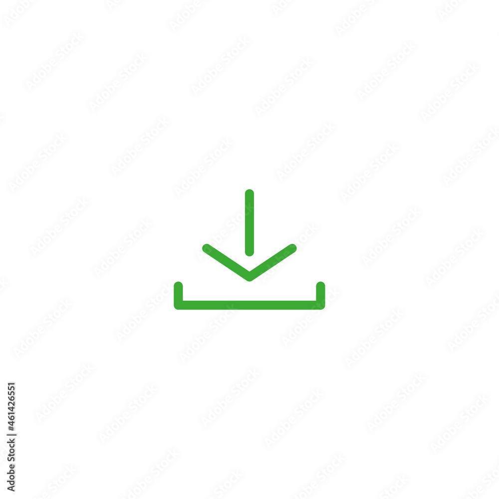 Download icon vector illustration on white background Download icon vector illustration on white background
