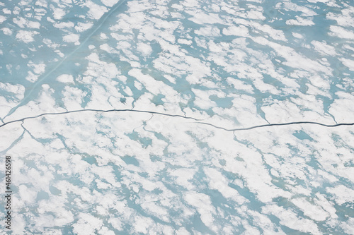 sea ice with a white-blue pattern