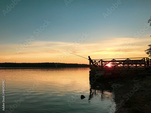 Sunset Fishing on a pier