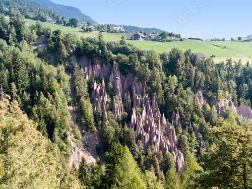 Erdpyramiden am Ritten bei Klobenstein , Südtirol 