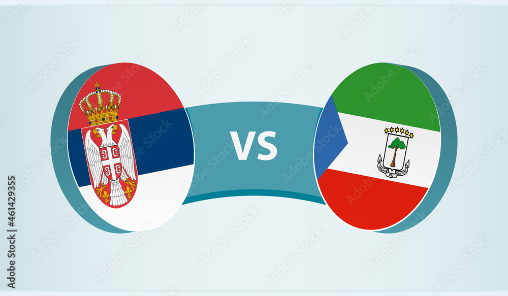 Serbia versus Equatorial Guinea, team sports competition concept. Serbia versus Equatorial Guinea, team sports competition concept.