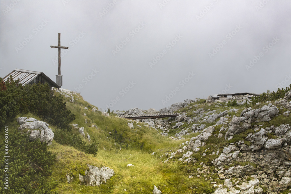 Cross on the top of mountain Cross on the top of mountain