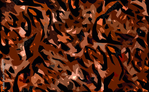 Abstract diagonal pattern from a modified image of a mixed autumn forest. Diagonal ornament in natural colors of autumn forest camouflage Leopard pattern.