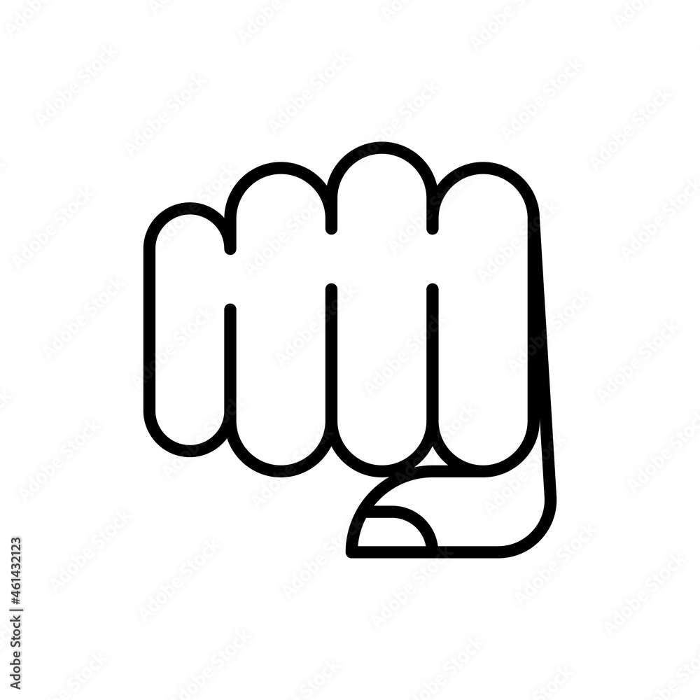 Future is female thin line icon: women's fist. Modern vector illustration. Future is female thin line icon: women's fist. Modern vector illustration.