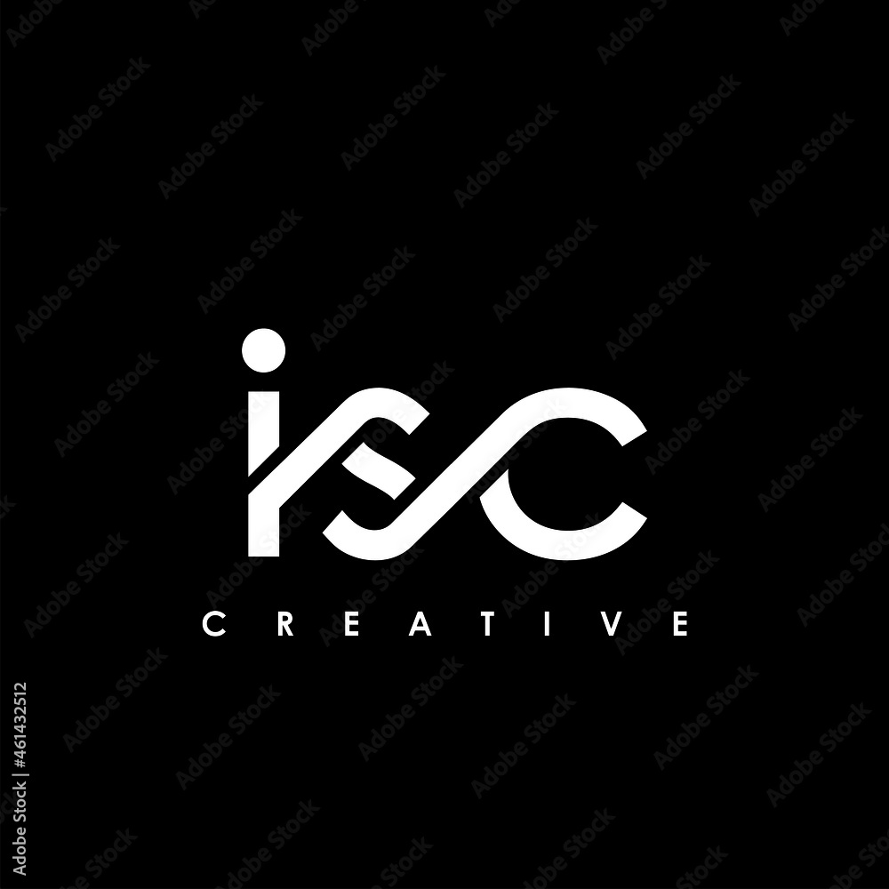 ISC Letter Initial Logo Design Template Vector Illustration - obrazy, fototapety, plakaty 