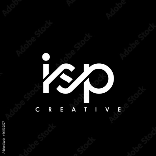 ISP Letter Initial Logo Design Template Vector Illustration