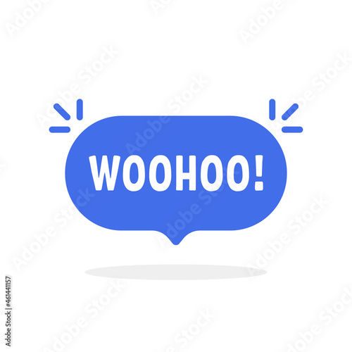 blue woohoo popup bubble like message icon