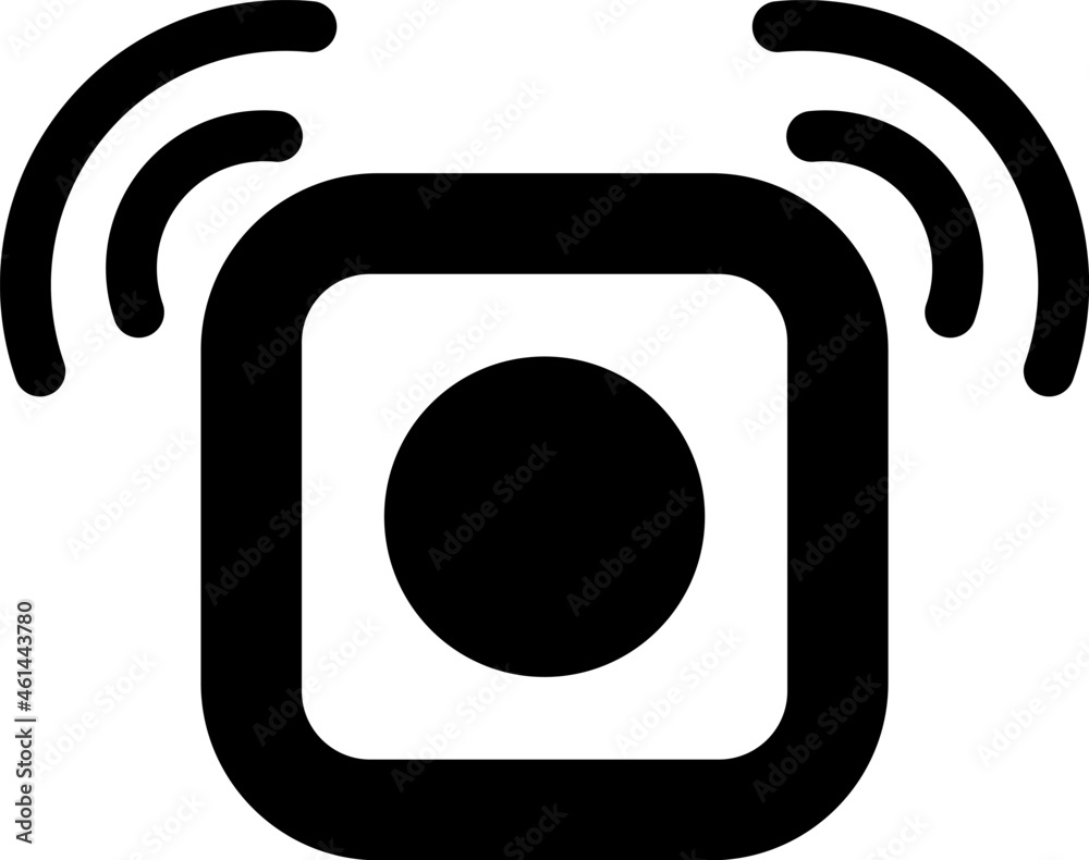 Emergency Button Glyph Vector Icon Design