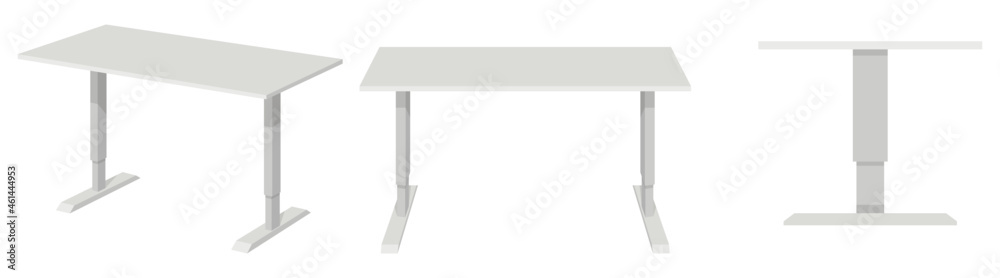 Fototapeta premium Beautiful cute modern table with different poses and position