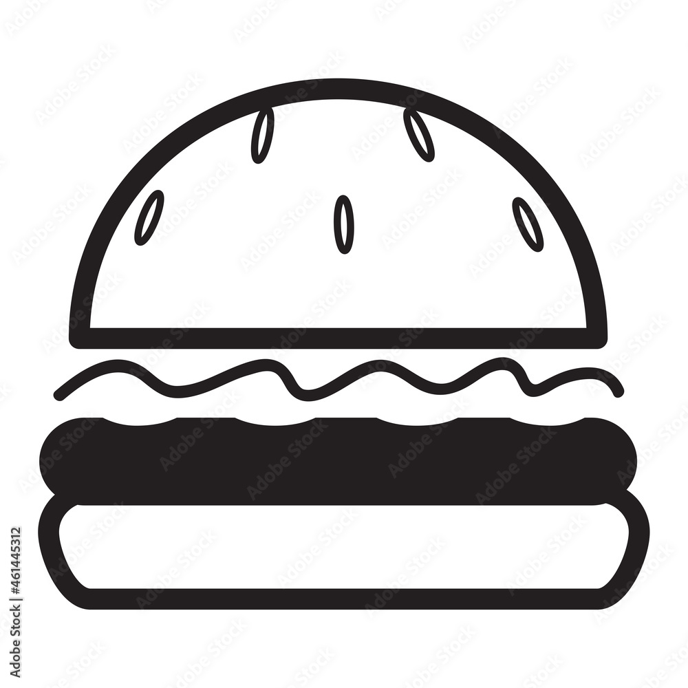 Fast food icon vector isolated on white background. Fast food icon in flat style. Template for app, label, logo, menu and web site. Creative art concept, vector illustration Fast food icon vector isolated on white background. Fast food icon in flat style. Template for app, label, logo, menu and web site. Creative art concept, vector illustration