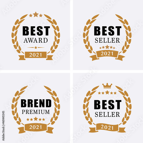 Award badge - Best seller 2021 Icon logo.