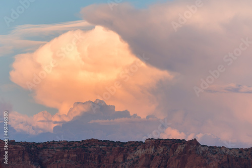 orange clouds at sunset in Capitol Reef National Park in United States of America © sergioboccardo