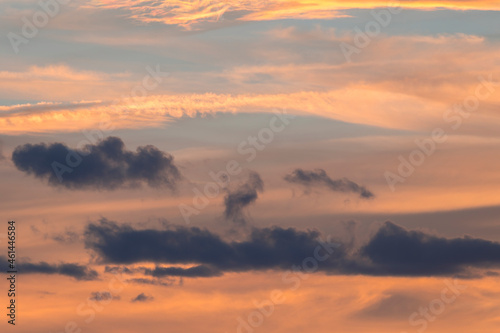 Fototapeta Naklejka Na Ścianę i Meble -  orange clouds at sunset in Capitol Reef National Park in United States of America
