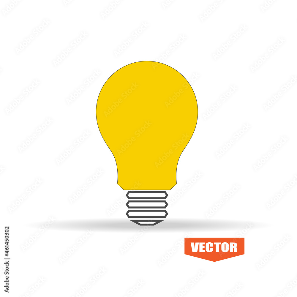 Bulb icon vector isolated on white background. Trendy bulb icon in flat style. Template for app, ui and logo. Icon bulb for your web site. Modern bulb icon, EPS 10 Bulb icon vector isolated on white background. Trendy bulb icon in flat style. Template for app, ui and logo. Icon bulb for your web site. Modern bulb icon, EPS 10